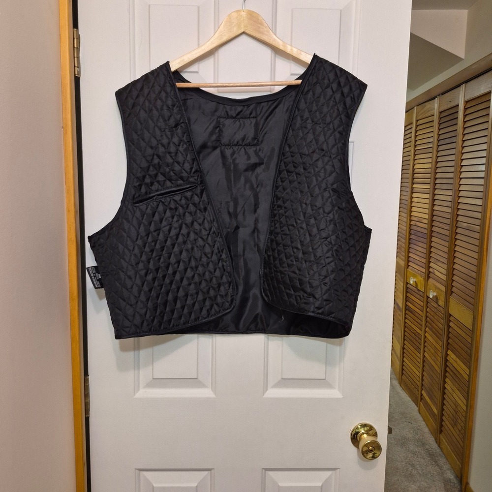 FMC First Manufacturing Co Black Quilted Removable Jacket Vest Liner Mens Sz 50